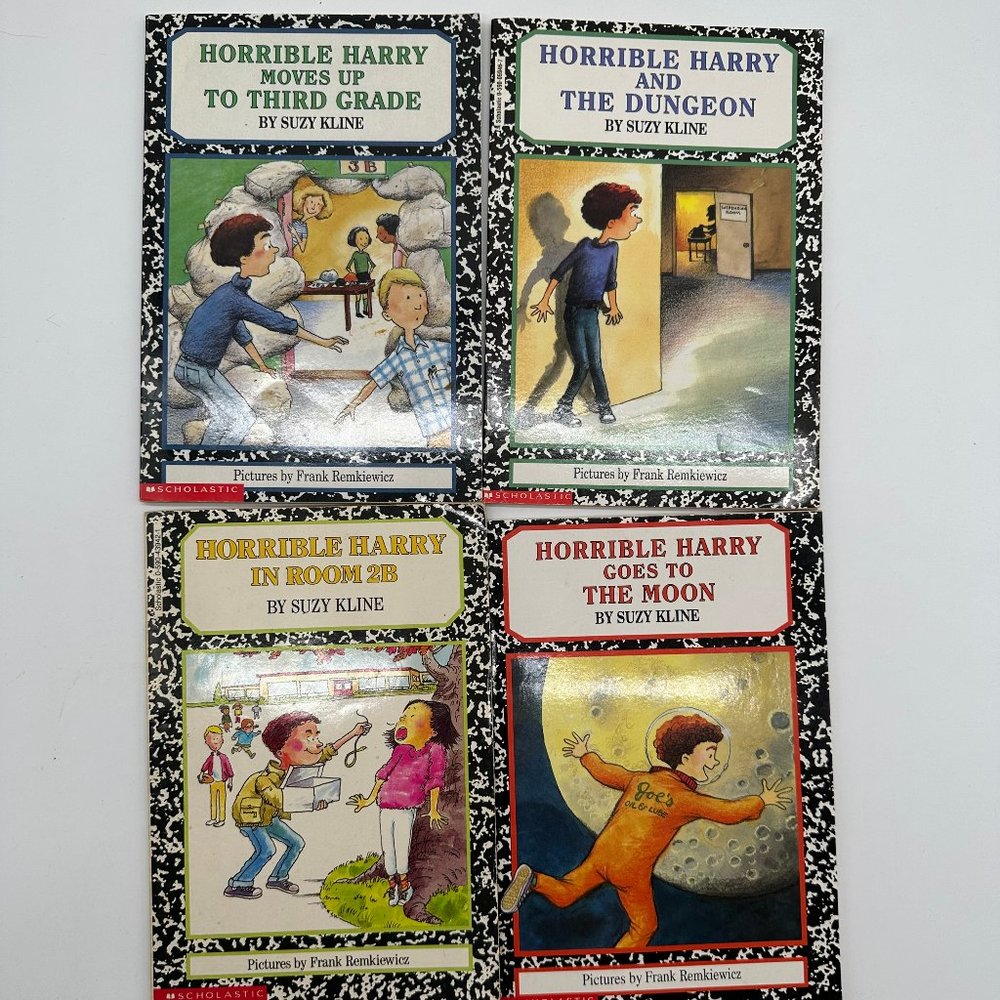Set of 4 Horrible Harry PB Book Books Suzy Kline Childrens